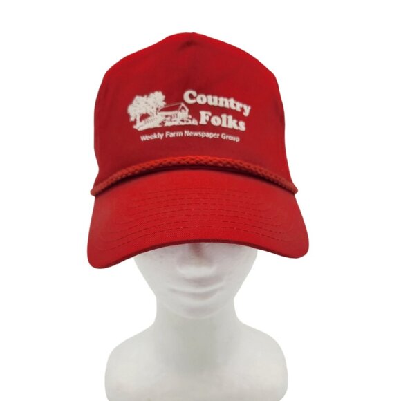 Vintage Farmers Truckers Country Folks Farm‎ Newspaper Hat Cap Snapback NEW - Picture 1 of 9